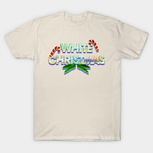 White Christmas Glitch T-Shirt